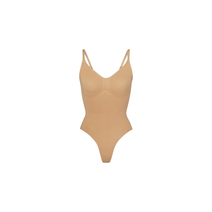 Skims Seamless Sculpt Thong Bodysuit Ochre