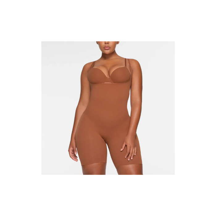 Skims Seamless Sculpt Open Bust Bodysuit Bronze