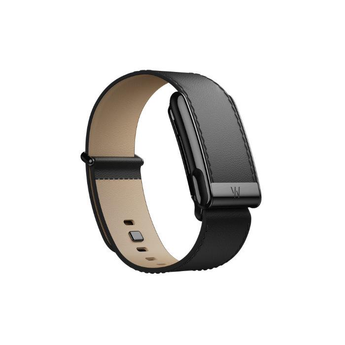 Whoop MG Leatherluxe Straight Black/Cream with Black Band (Strap Only)