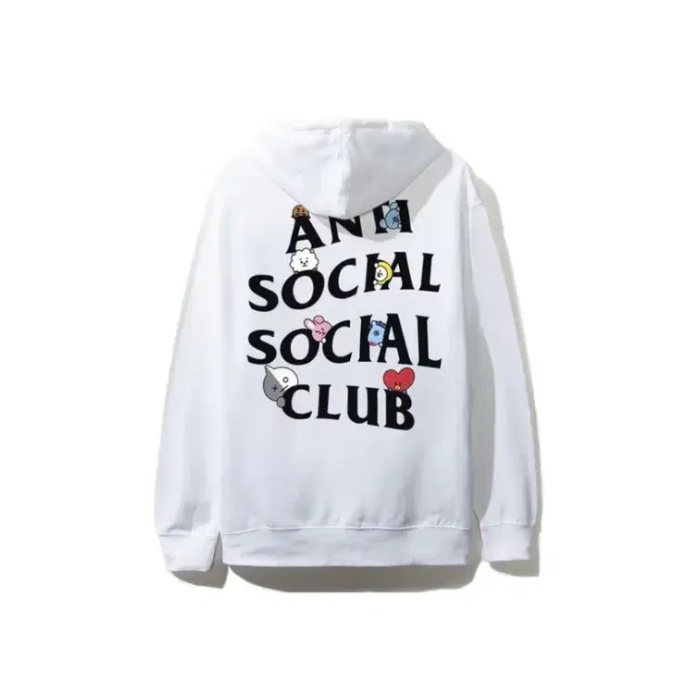 Anti Social Social Club X BT21 Hoodie "White"