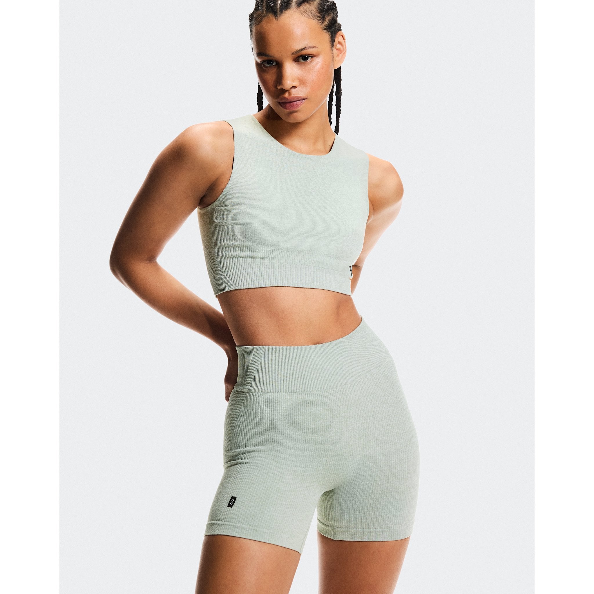 On Studio Knit Shorts Mineral Heather
