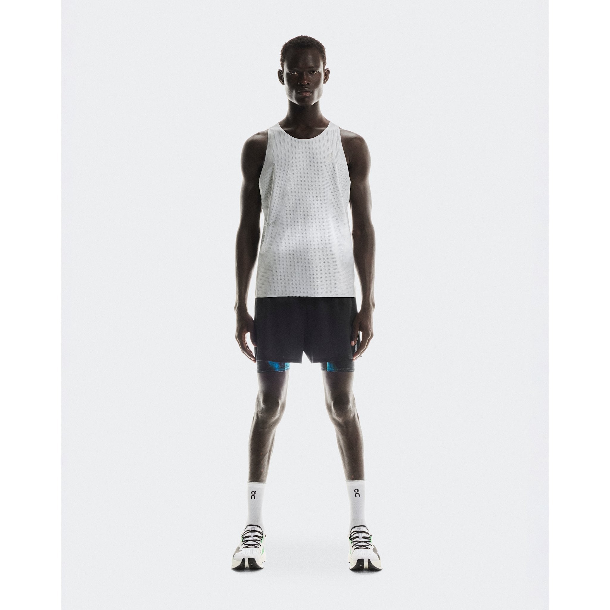 On Pace Tank Glacier | White
