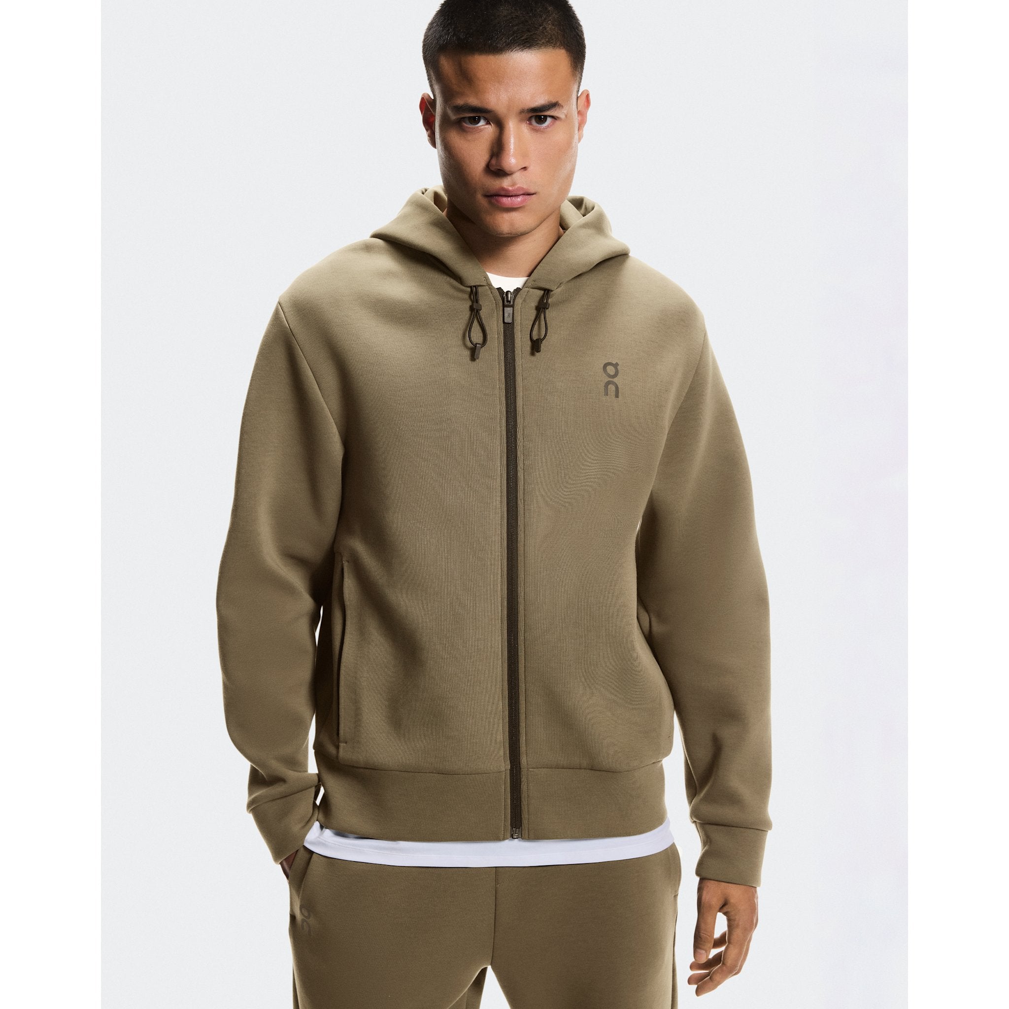 On Focus Tech Zip Hoodie Kalamata