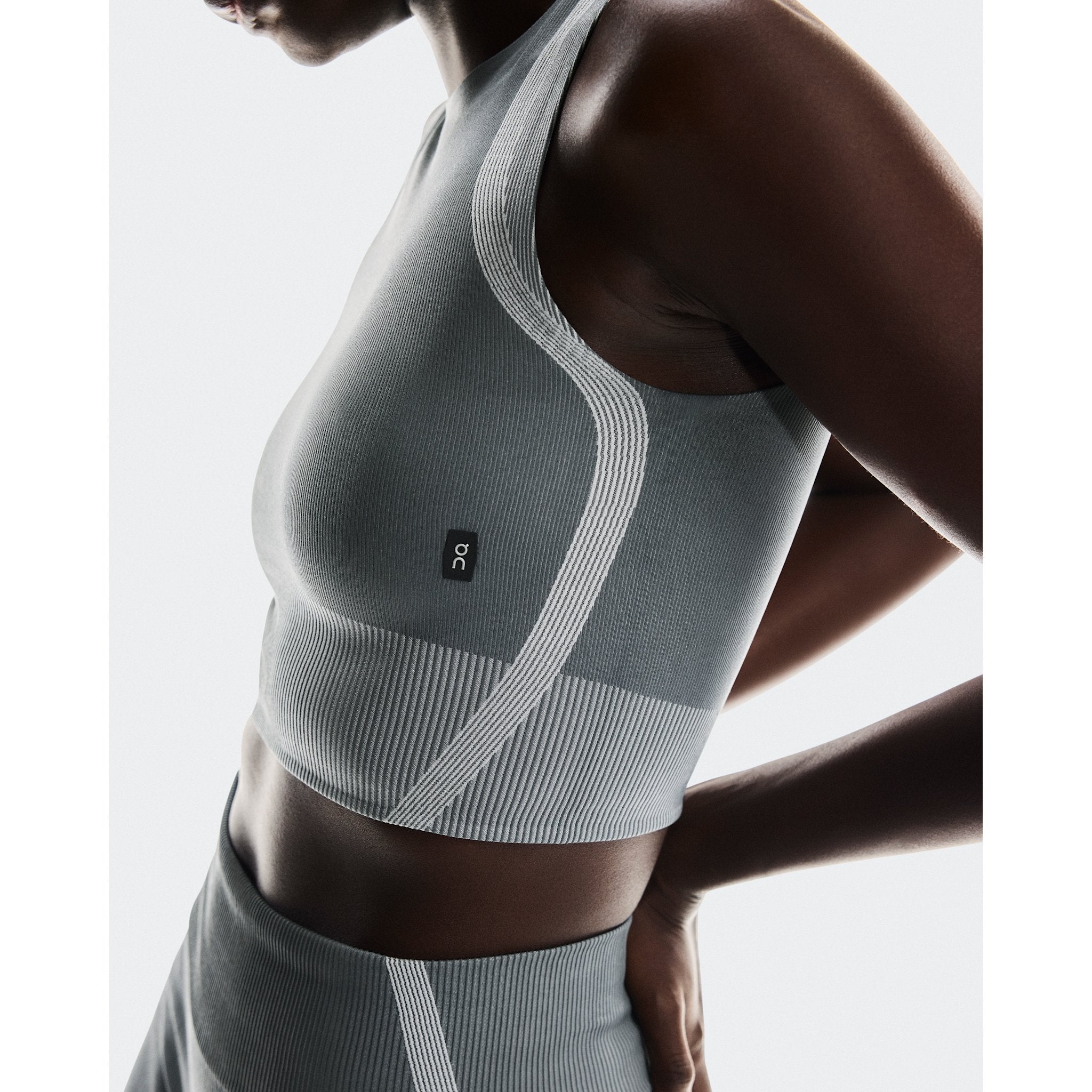 On Studio Knit Crop Rock | Glacier