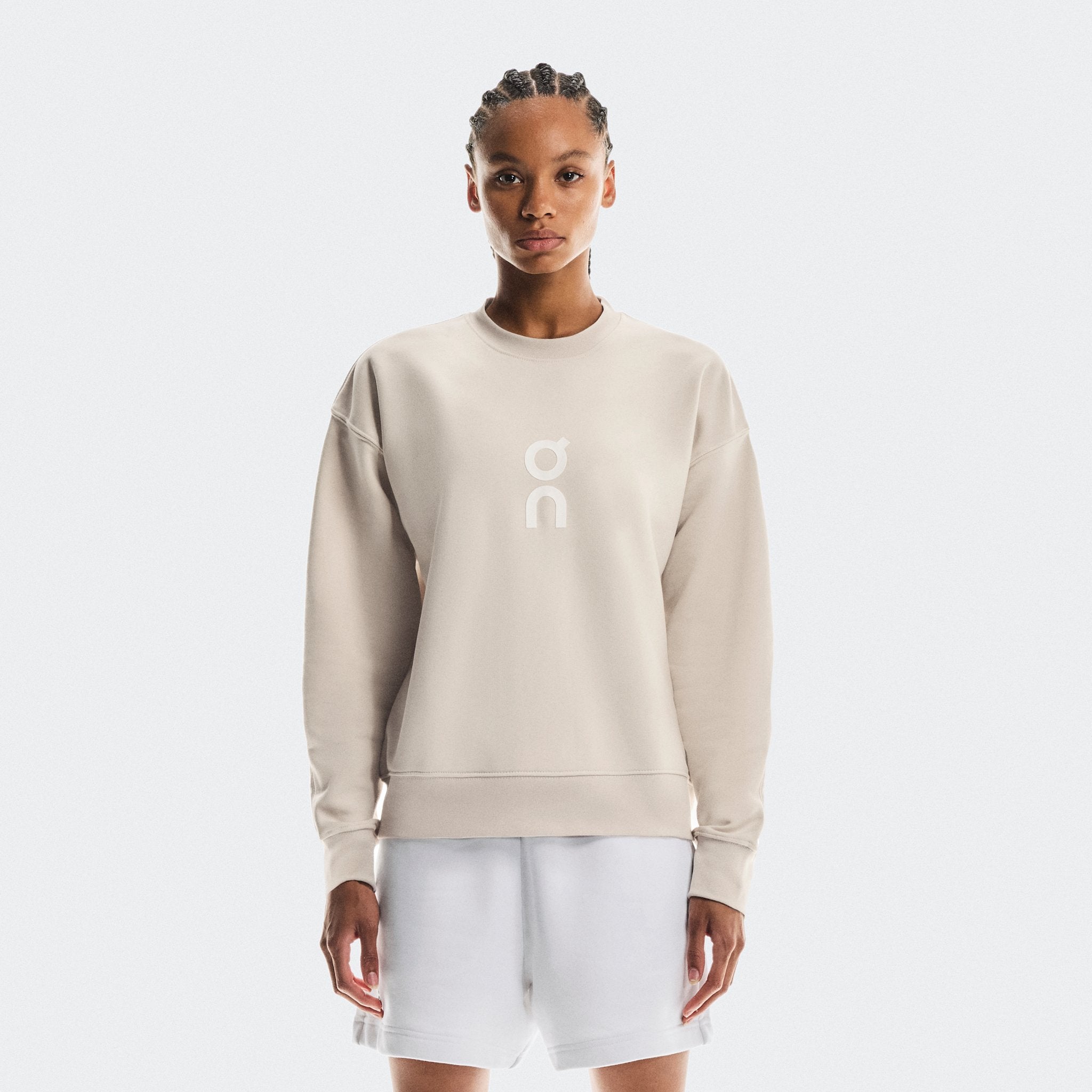 On Club Crew Graphic Silver