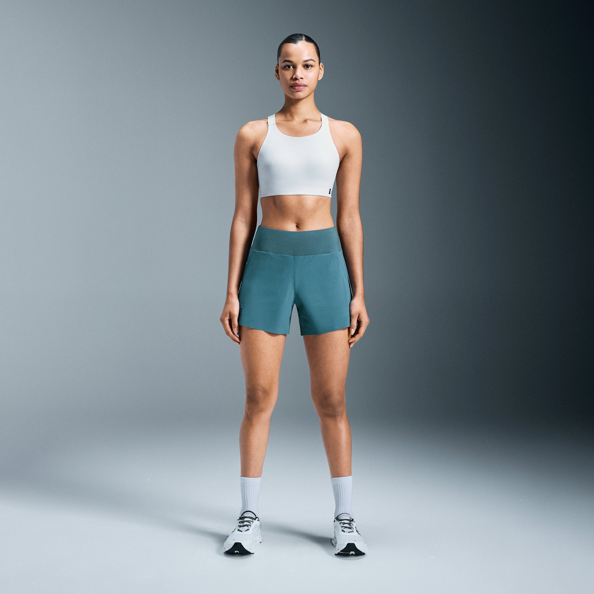 On 5" Running Shorts Lead | Black