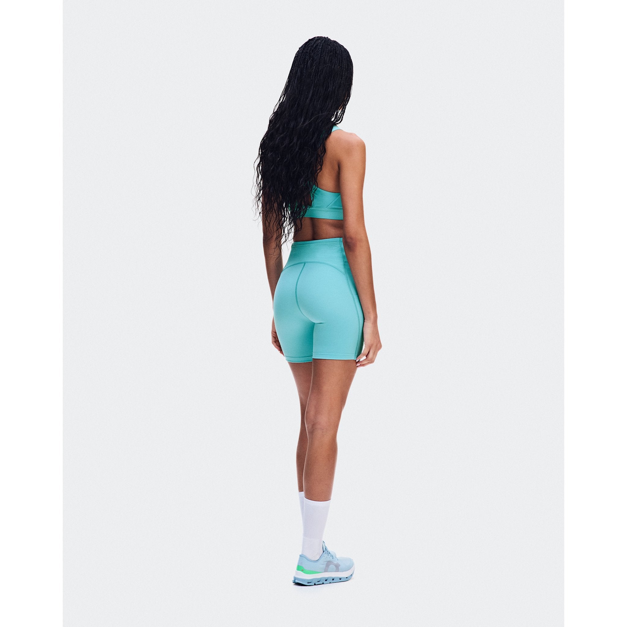 On Performance Tights Short Aquamarine