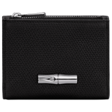 Longchamp Le Roseau Compact wallet Black