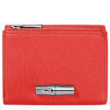 Longchamp Le Roseau Compact wallet Vermilion