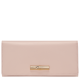Longchamp Le Roseau Long continental wallet Petal Pink