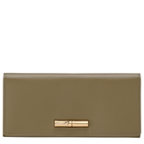 Longchamp Le Roseau Long continental wallet Olive
