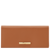 Longchamp Le Roseau Long continental wallet Cashew