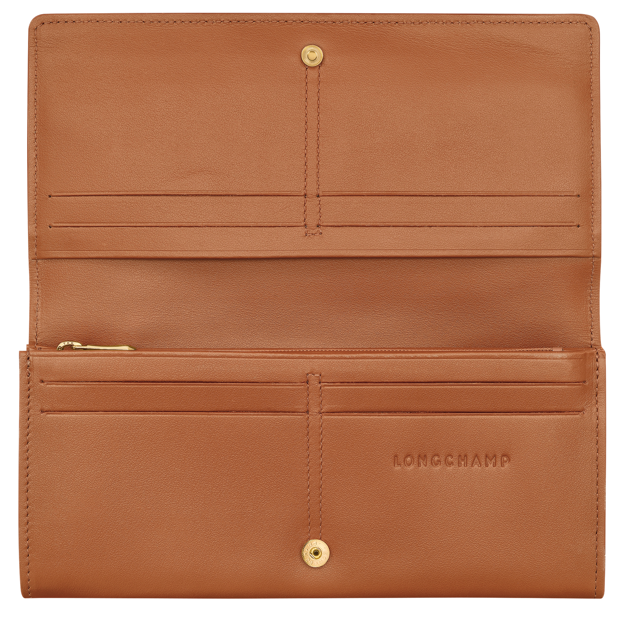 Longchamp Le Roseau Long continental wallet Cashew