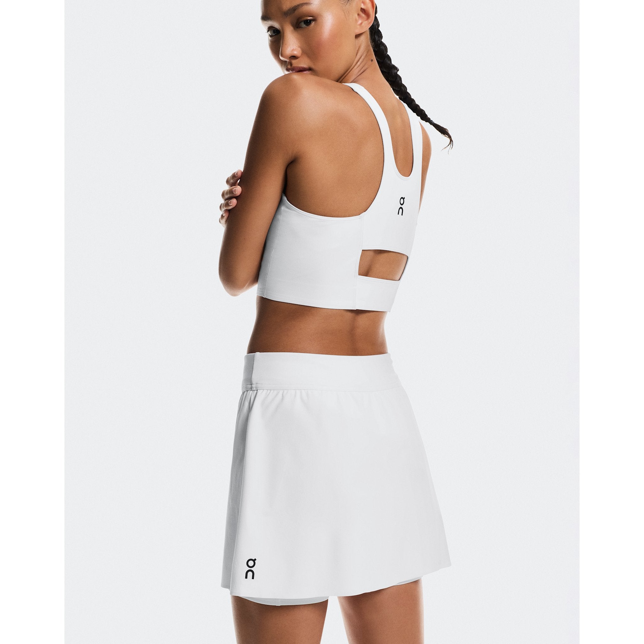 On Court Skirt Split Edge White | Black