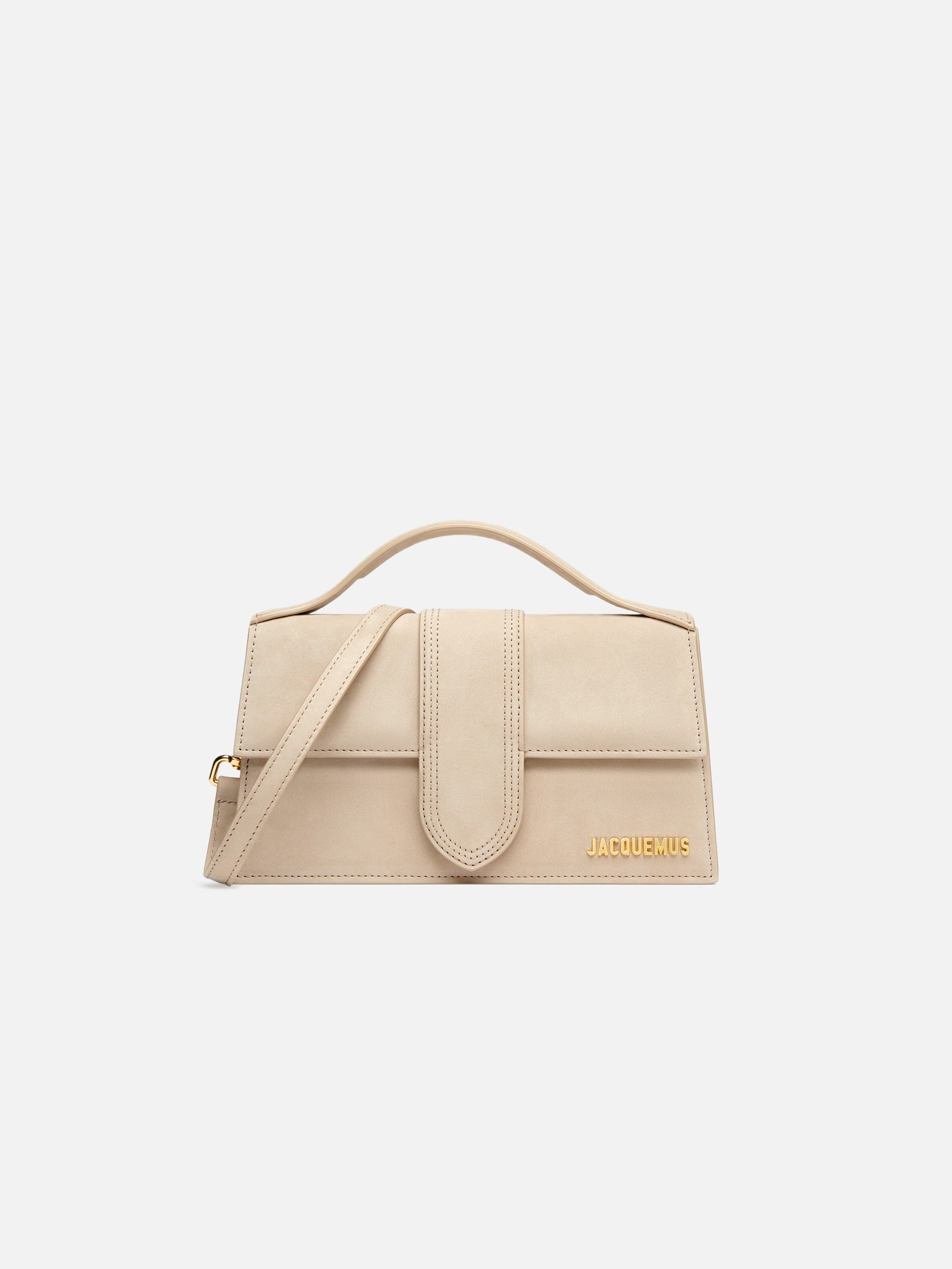 Jacquemus The Large Bambino Crossbody Flap Bag Dark Beige