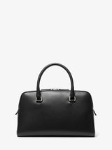 Michael Kors Kasia Medium Leather Satchel Black