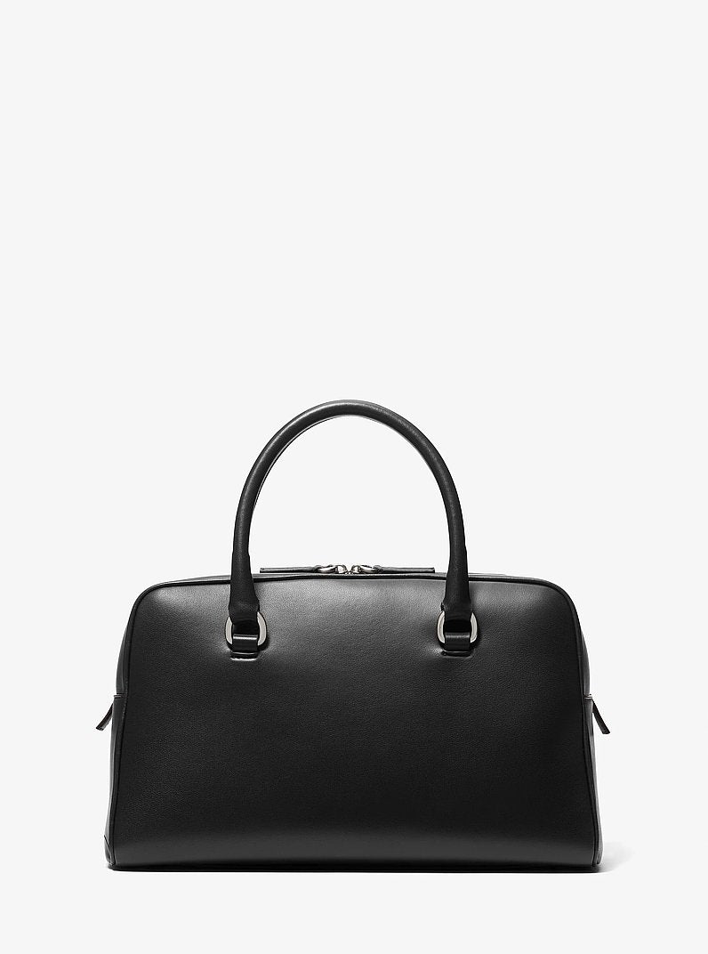 Michael Kors Kasia Medium Leather Satchel Black