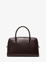 Michael Kors Kasia Medium Leather Satchel Chocolate