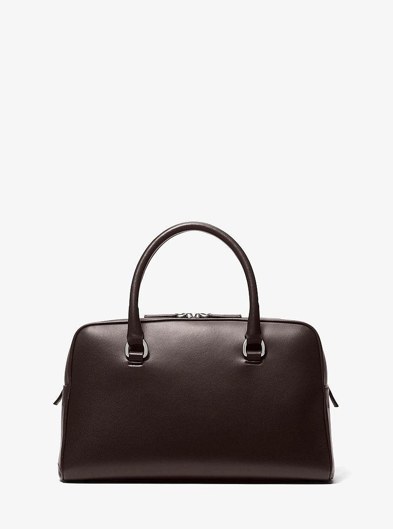 Michael Kors Kasia Medium Leather Satchel Chocolate