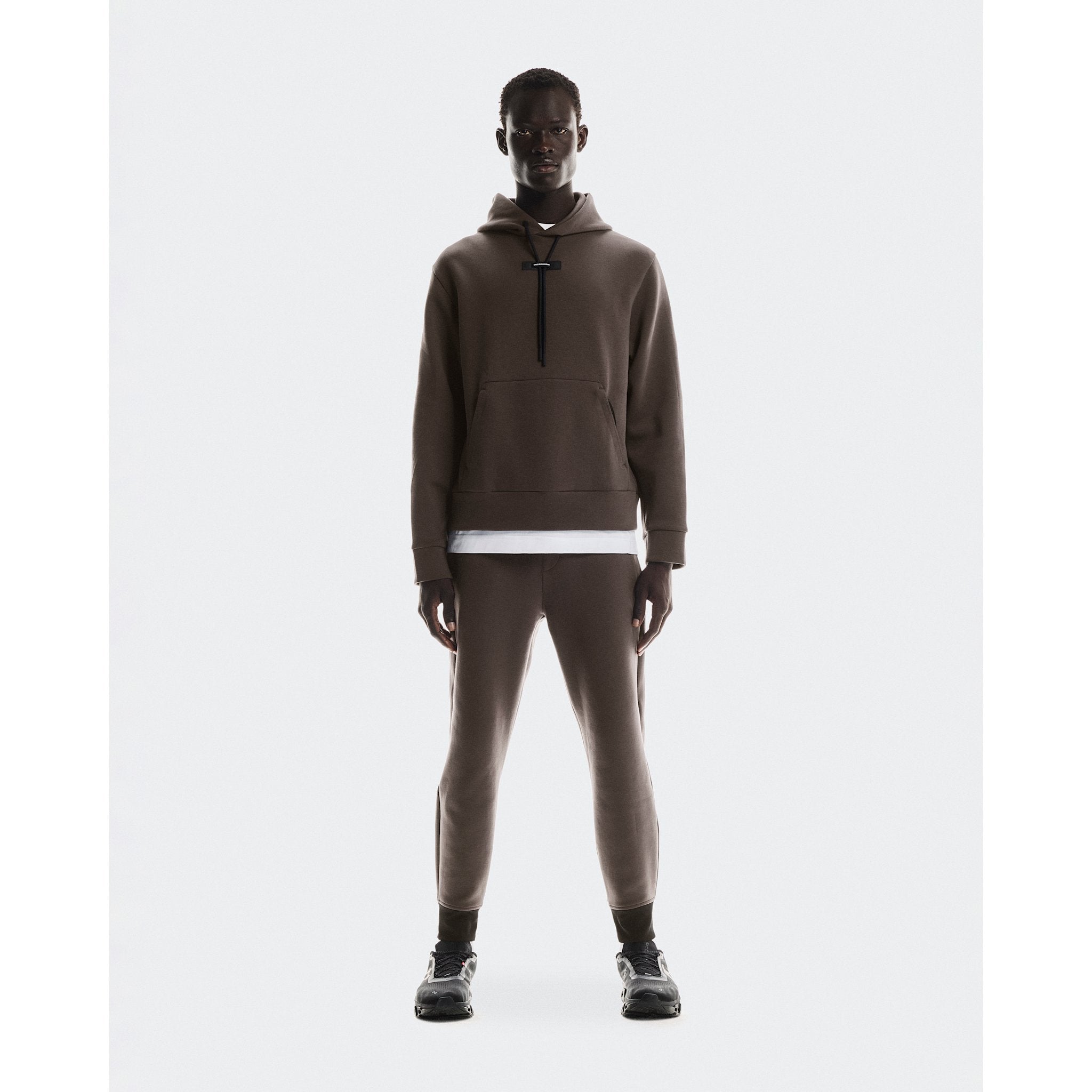 On Focus Tech Hoodie Pebble