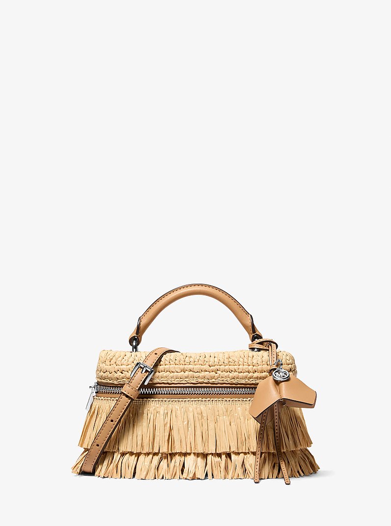 Michael Kors Jana Extra-Small Hand-Crocheted Crossbody Bag Peanut