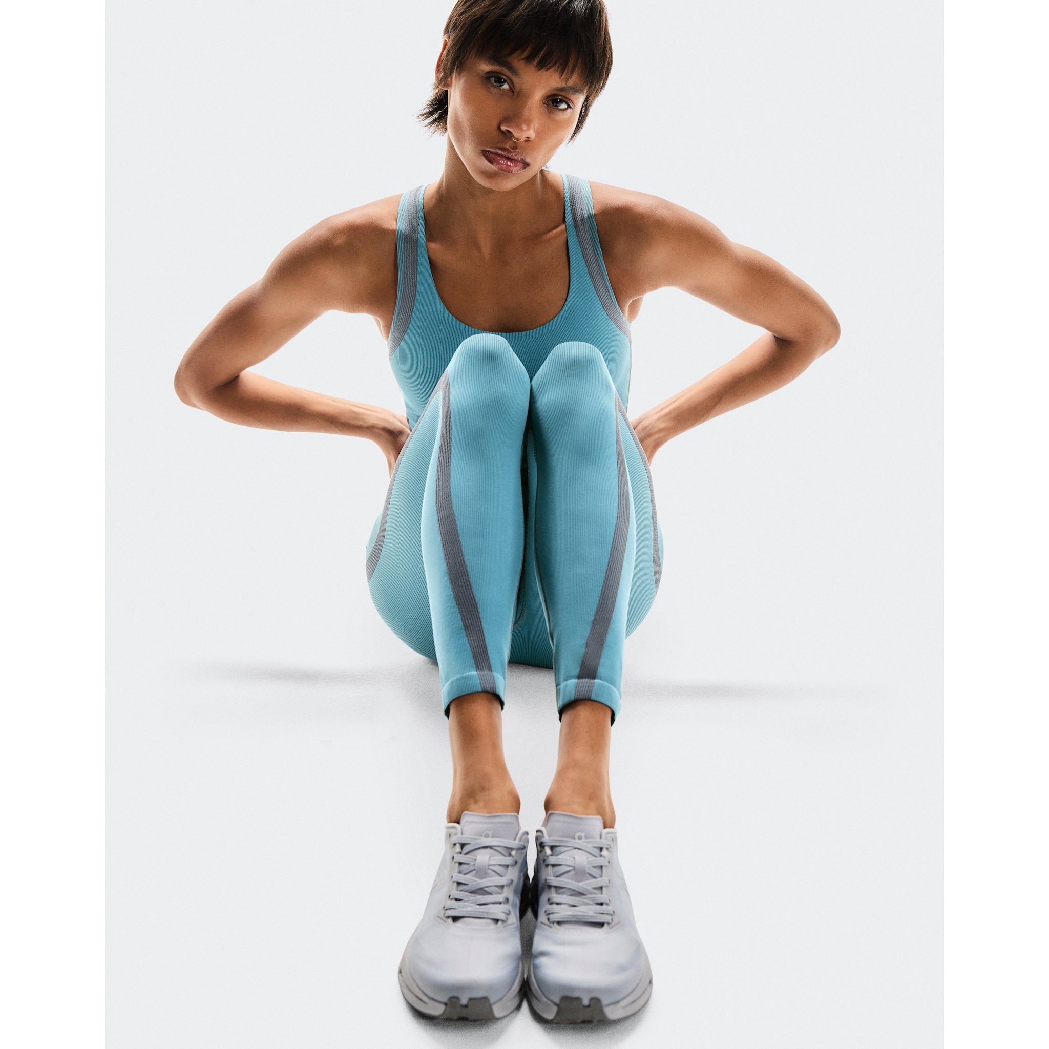 On Studio Knit Bodysuit 7/8 Niagara | Rock