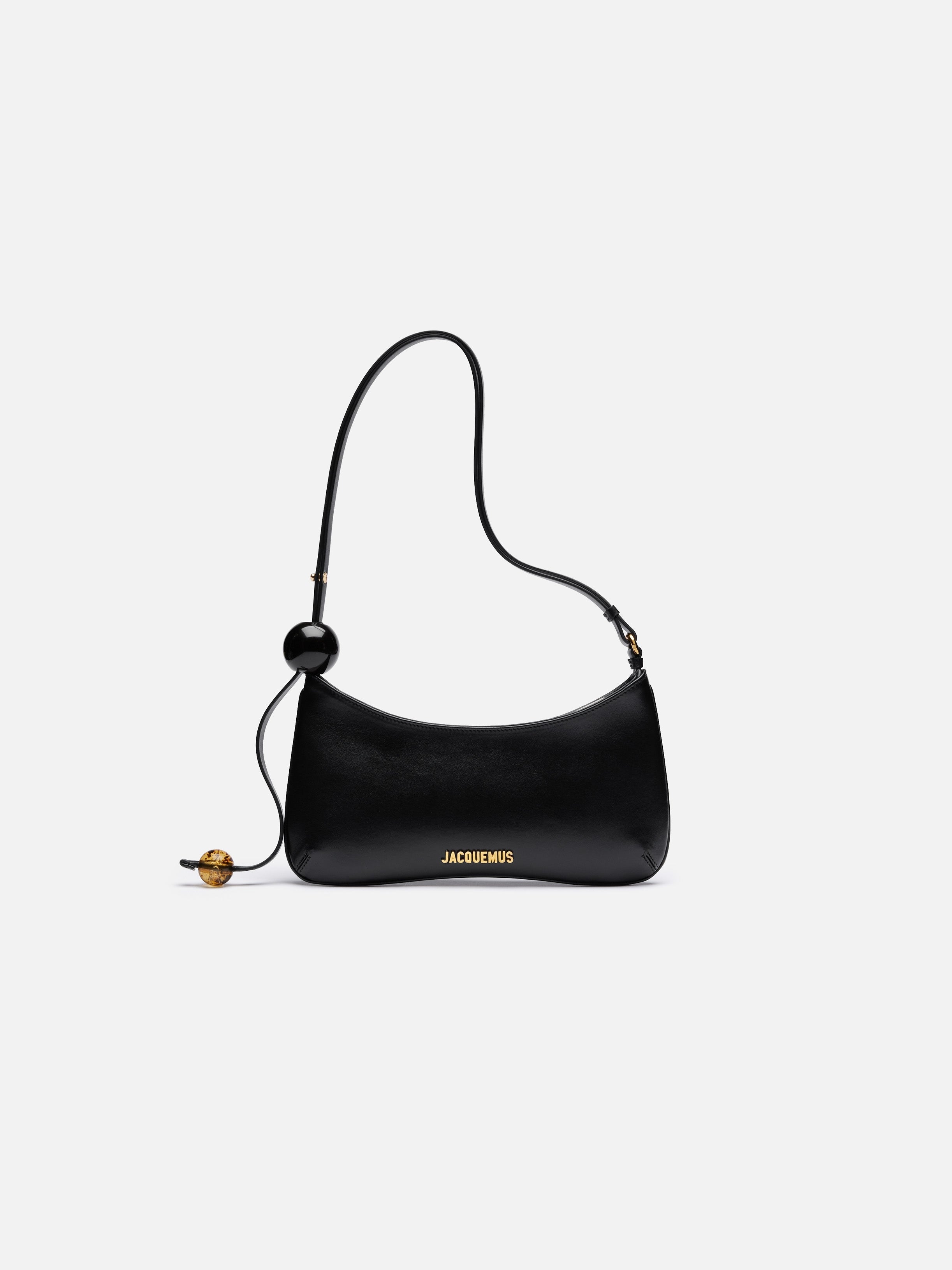 Jacquemus The Bisou Perle Beaded Shoulder Bag Black