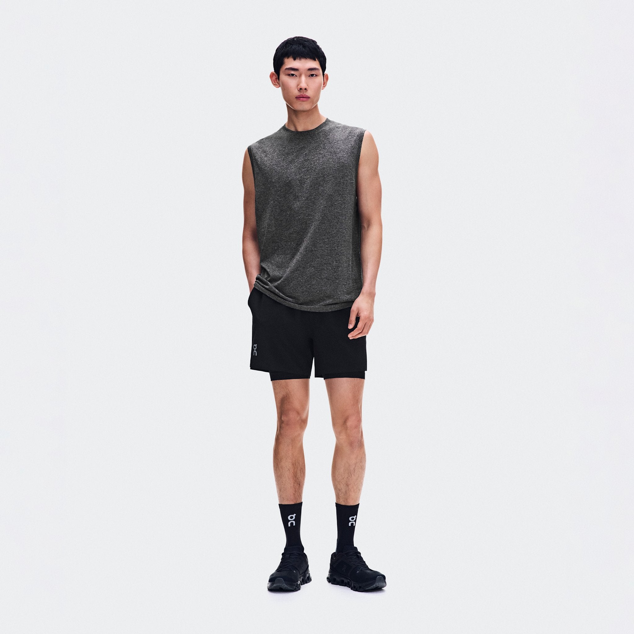 On Train 2-in-1 Shorts Black