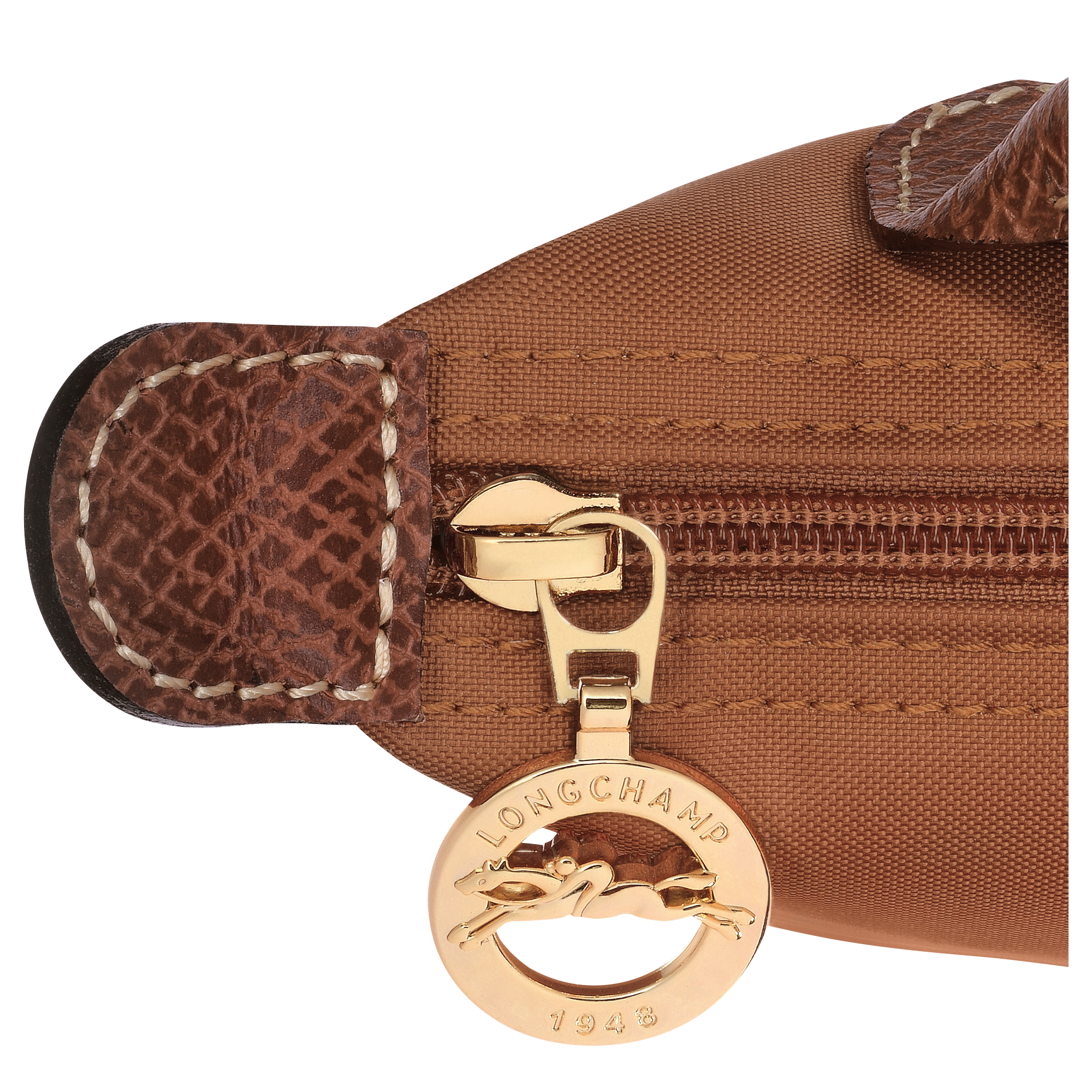 Longchamp Le Pliage Original Pouch with handle Cognac
