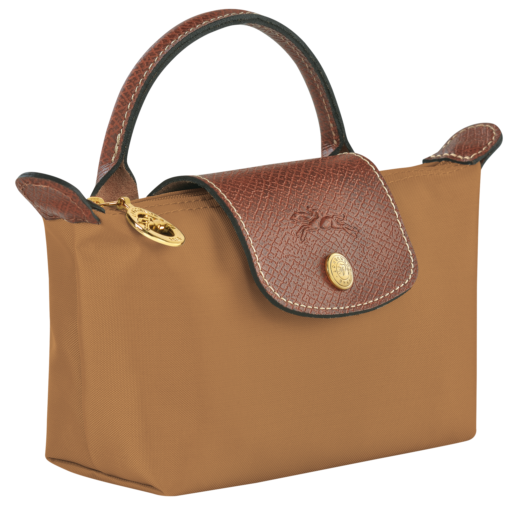 Longchamp Le Pliage Original Pouch with handle Fawn