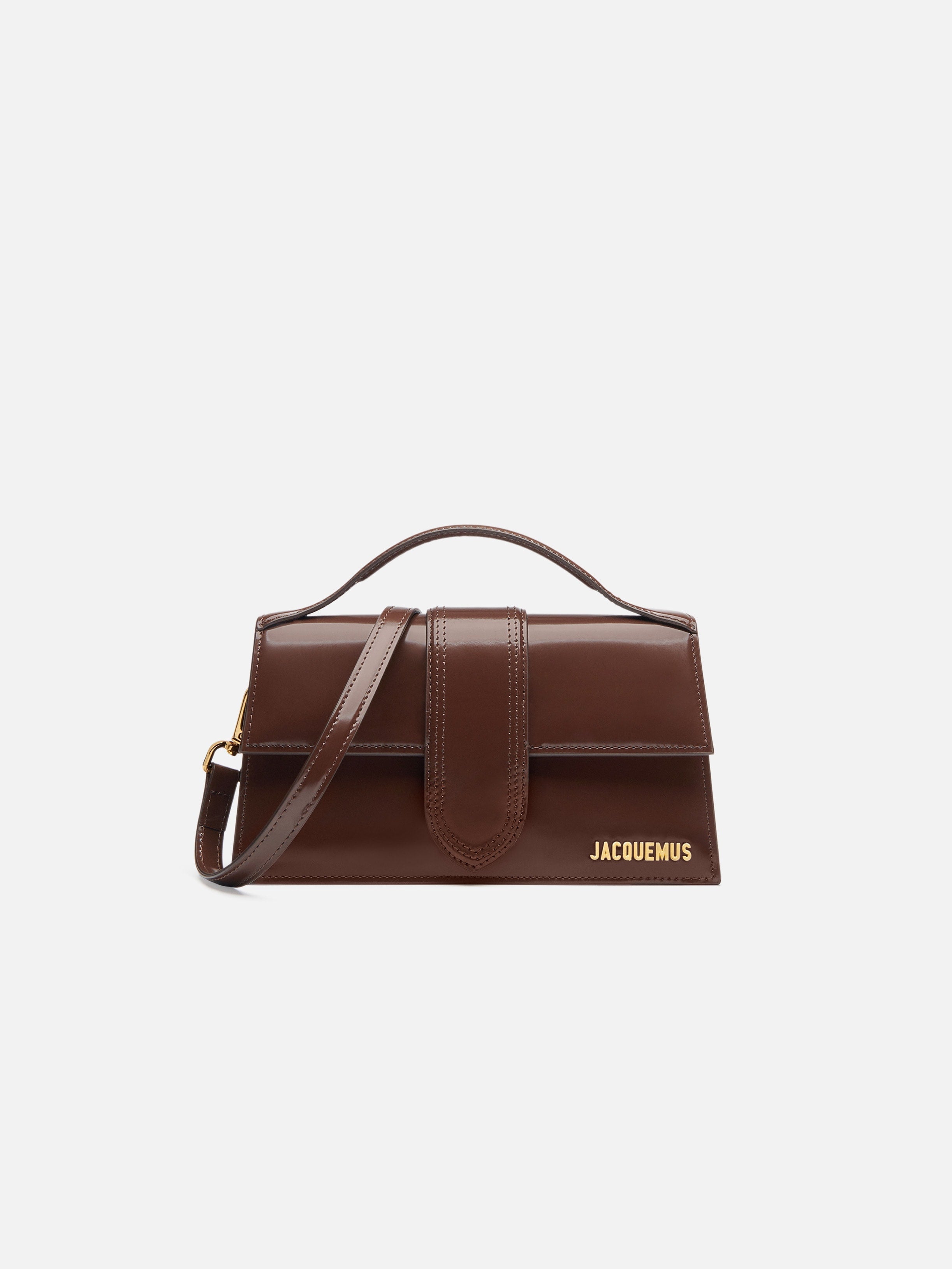 Jacquemus The Large Bambino Crossbody Flap Bag Midnight Brown