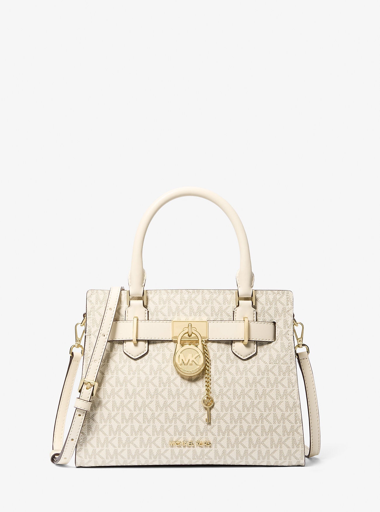 Michael Kors Hamilton Small Logo Satchel Lt Crm Multi