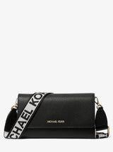 Michael Kors Jet Set Large Leather Crossbody Bag Black