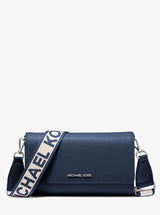 Michael Kors Jet Set Large Leather Crossbody Bag Navy