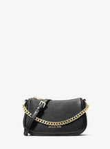 Michael Kors Carmela Small Pebbled Leather Convertible Crossbody Bag Black