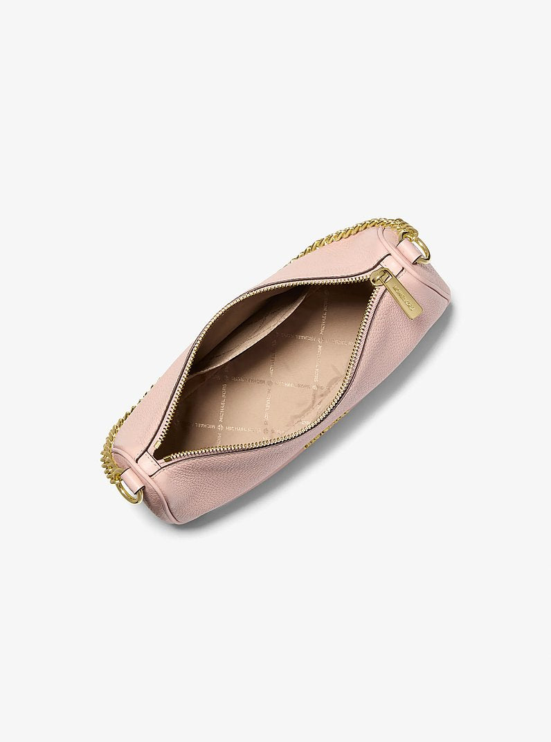 Michael Kors Carmela Medium Pebbled Leather Convertible Crossbody Bag Powder Blush