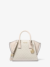 Michael Kors Avril Small Logo and Leather Satchel Lt Crm Multi