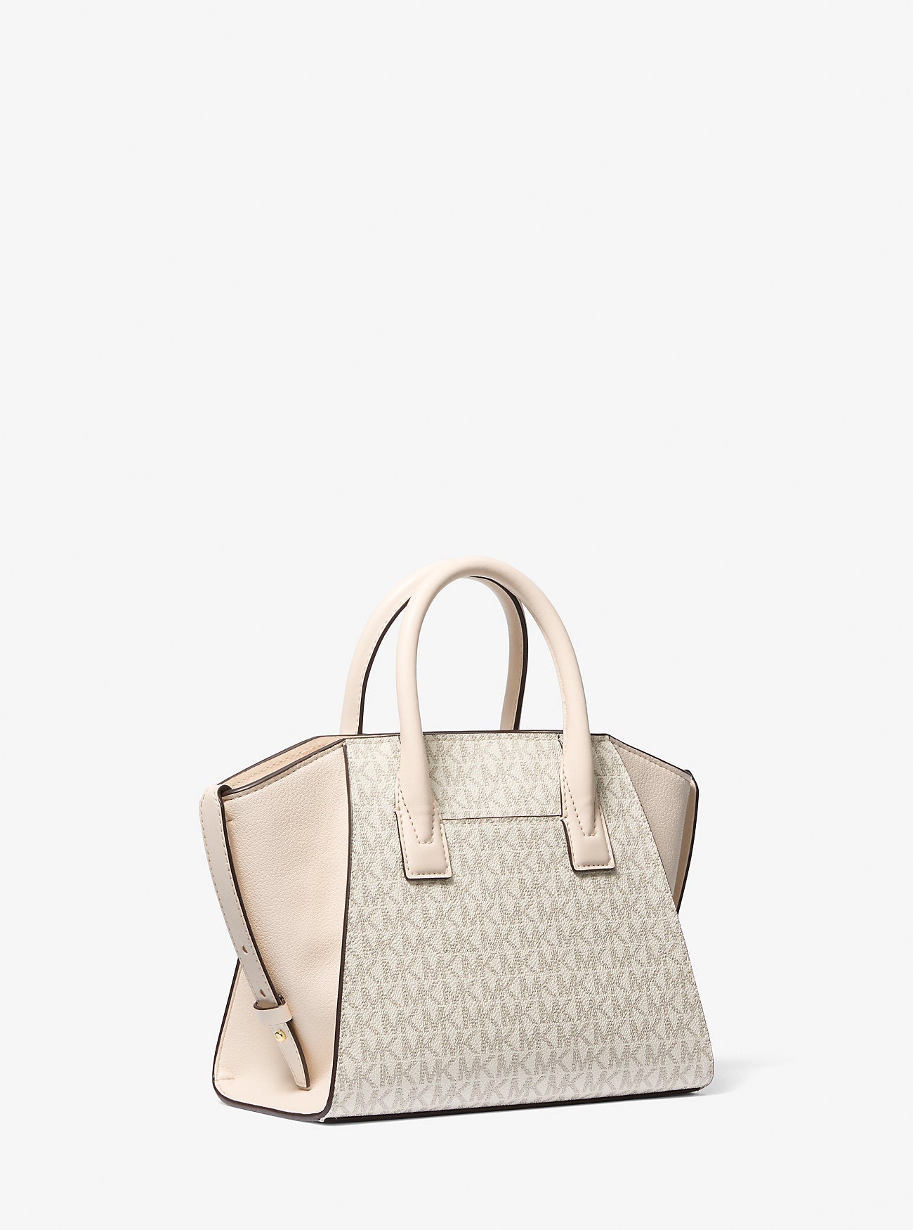 Michael Kors Avril Small Logo and Leather Satchel Lt Crm Multi