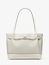 Michael Kors Reed Large Signature Logo Tote Bag Lt Crm Multi