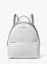 Michael Kors Sheila Medium Logo Backpack Silver
