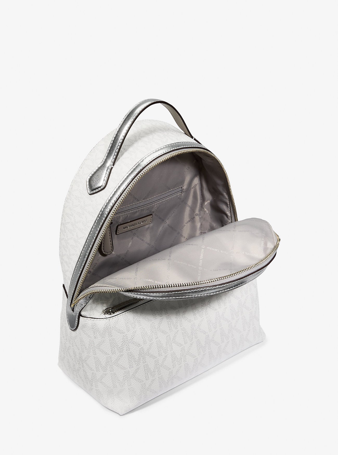 Sheila Medium Logo Backpack Silver Silver