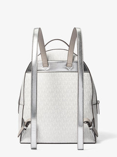 Sheila Medium Logo Backpack Silver Silver