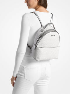 Sheila Medium Logo Backpack Silver Silver