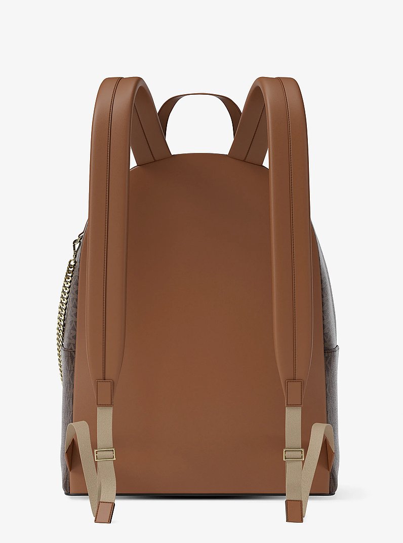 Michael Kors Slater Large Signature Logo Backpack Brown