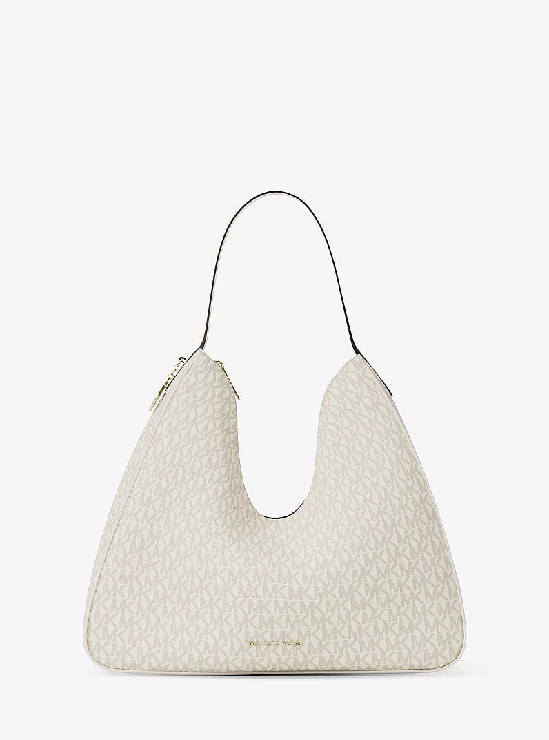 Michael Kors Nayla Medium Signature Logo Shoulder Bag Lt Crm Multi