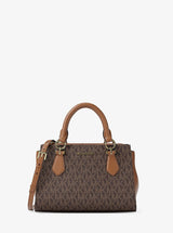 Michael Kors Marilyn Small Signature Logo Messenger Bag Brown