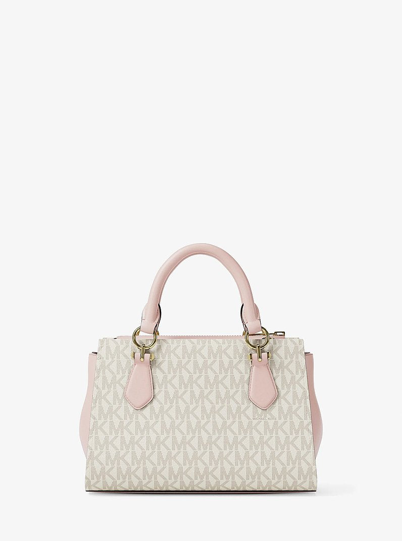 Michael Kors Marilyn Small Signature Logo Messenger Bag Pwd Blsh Mlt