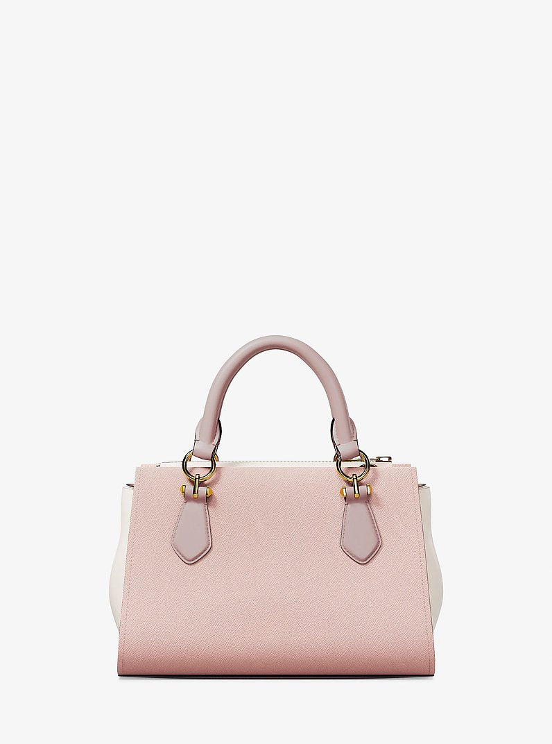 Michael Kors Marilyn Small Color-Block Saffiano Leather Messenger Bag Pwd Blsh Mlt