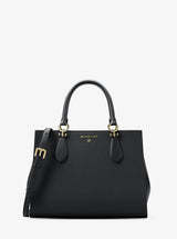 Michael Kors Marilyn Medium Saffiano Leather Satchel Black