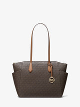 Michael Kors Marilyn Medium Signature Logo Tote Bag Brown